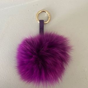 Purple puff bag charm
